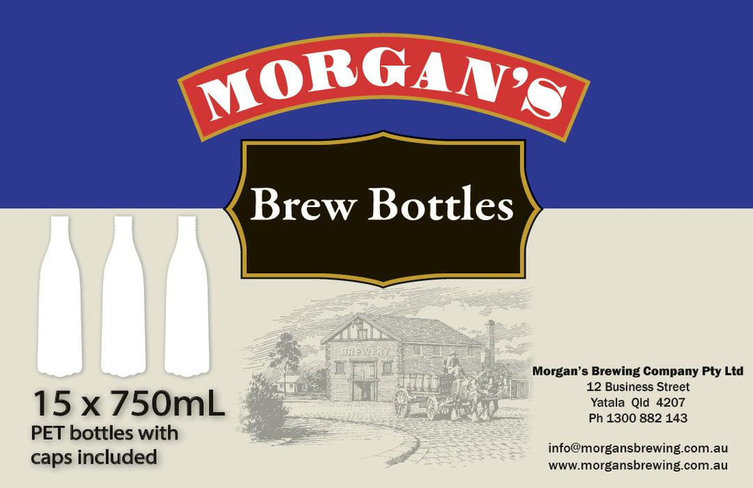 Morgan's PET Bottles 750 (ctn of 15) caps included